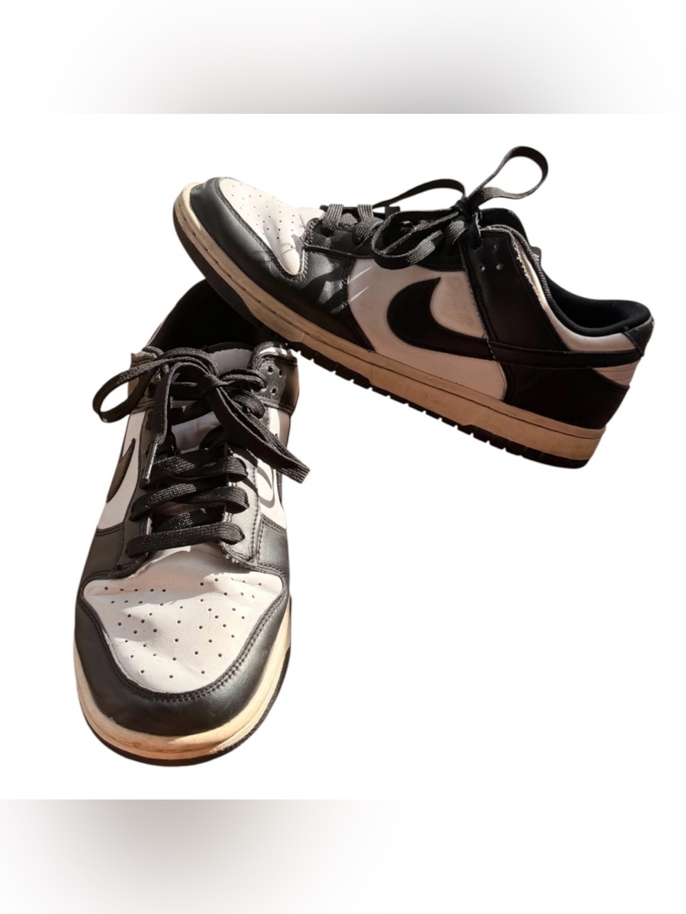 Nike Dunk Low Black/White Colorblock Leather Low Top Men's Sneaker DD1391-100